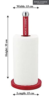Royal Cuisine Kitchen Towel Holder and Mug Tree Set Red