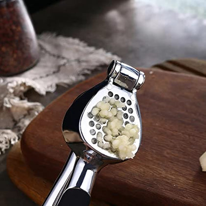 Royal Cuisine Stainless Steel Garlic Press Professional Kitchen Heavy Duty Garlic Crusher