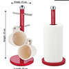 Royal Cuisine Kitchen Towel Holder and Mug Tree Set Red
