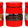 3 pcs Glass Storage Jars Canister Set - White
