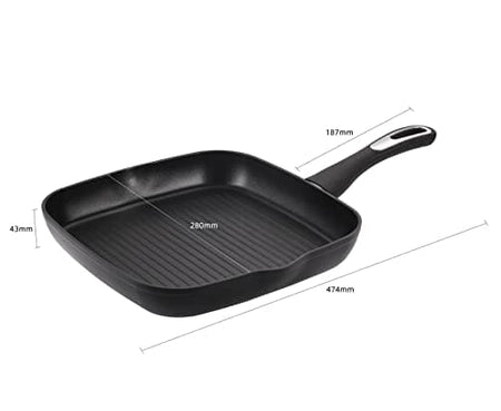 Royal Cuisine Non-Stick Forged Aluminium Grilled Pan