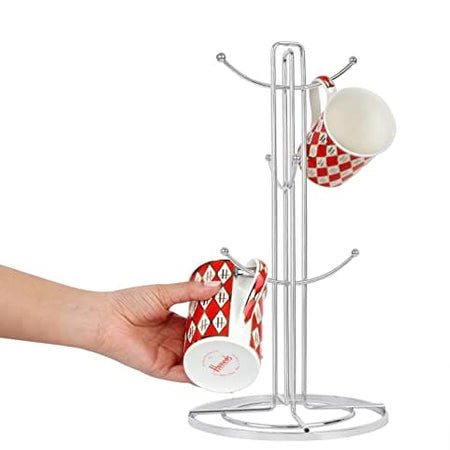 Accents Kitchen Roll Holder and Mug Tree Set - Black